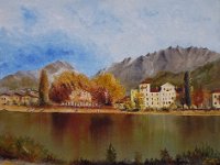 Veduta di Pescarenico  Olio su tela - 30 x 40